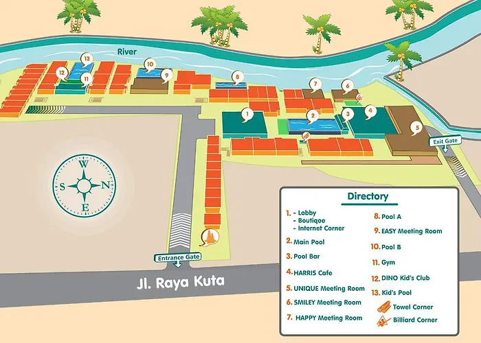 ホテル Harris & Residences Riverview Kuta, Bali 4*